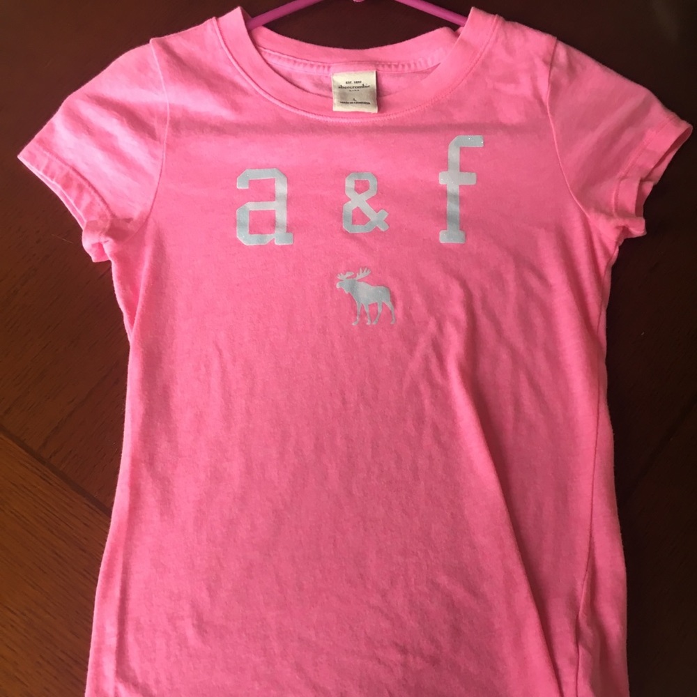 Abercrombie Kids Pink Logo Tee